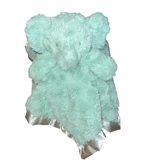 Cloud Island Plush Green Elephant Security Blanket Lovey Gray Satin Back ~NEW - Picture 1 of 5